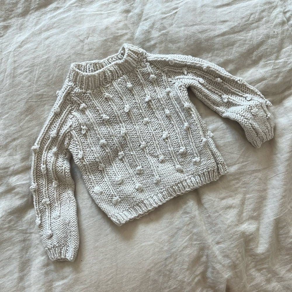 Hand Knit Pullover Sweater Misha and Puff Inspired